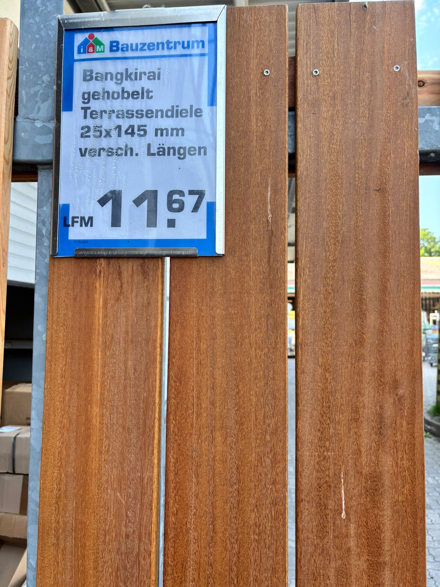 Bangkirai gehobelt Terassendiele