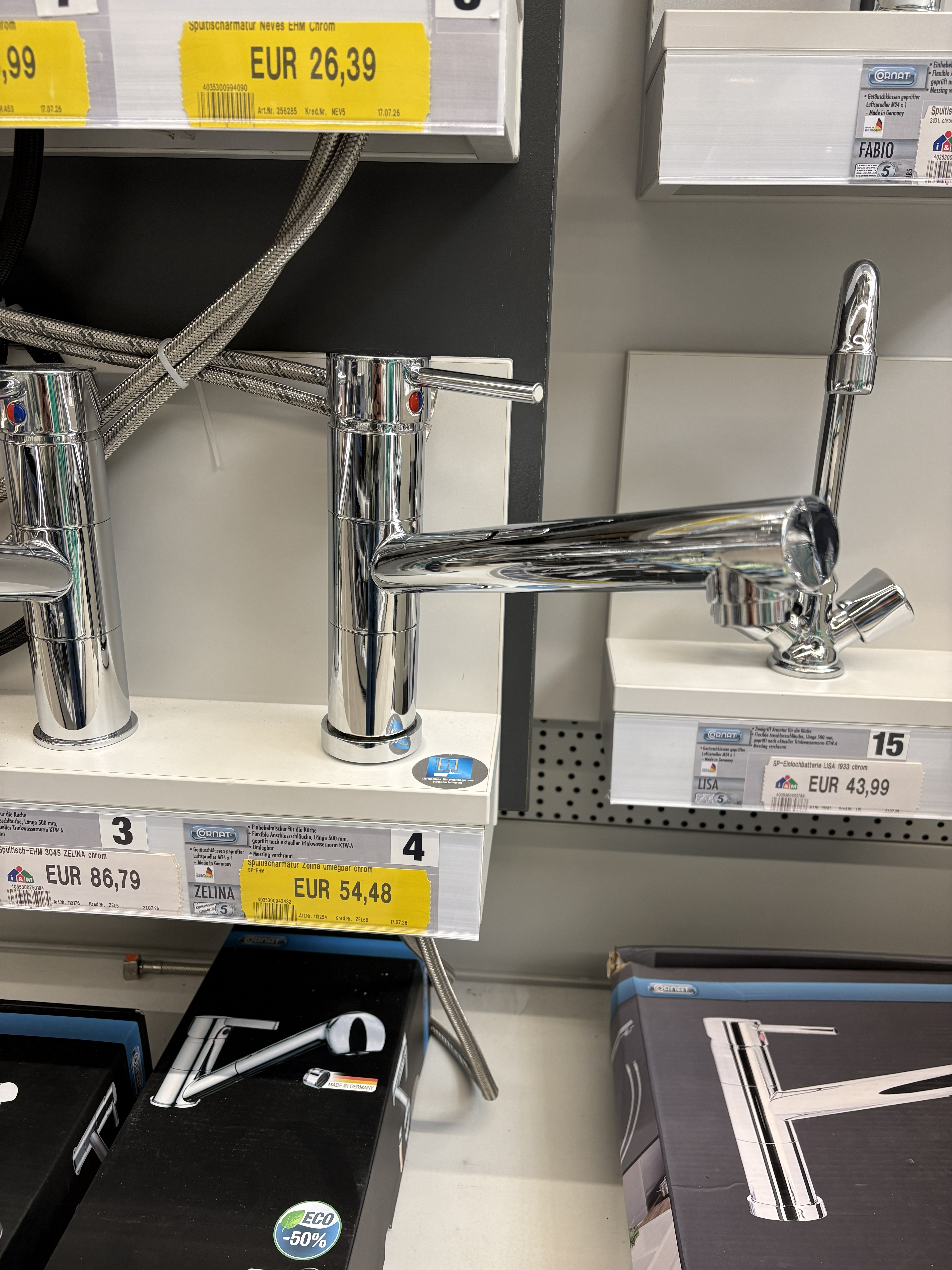 Spültischarmatur Zelina umlegbar chrom