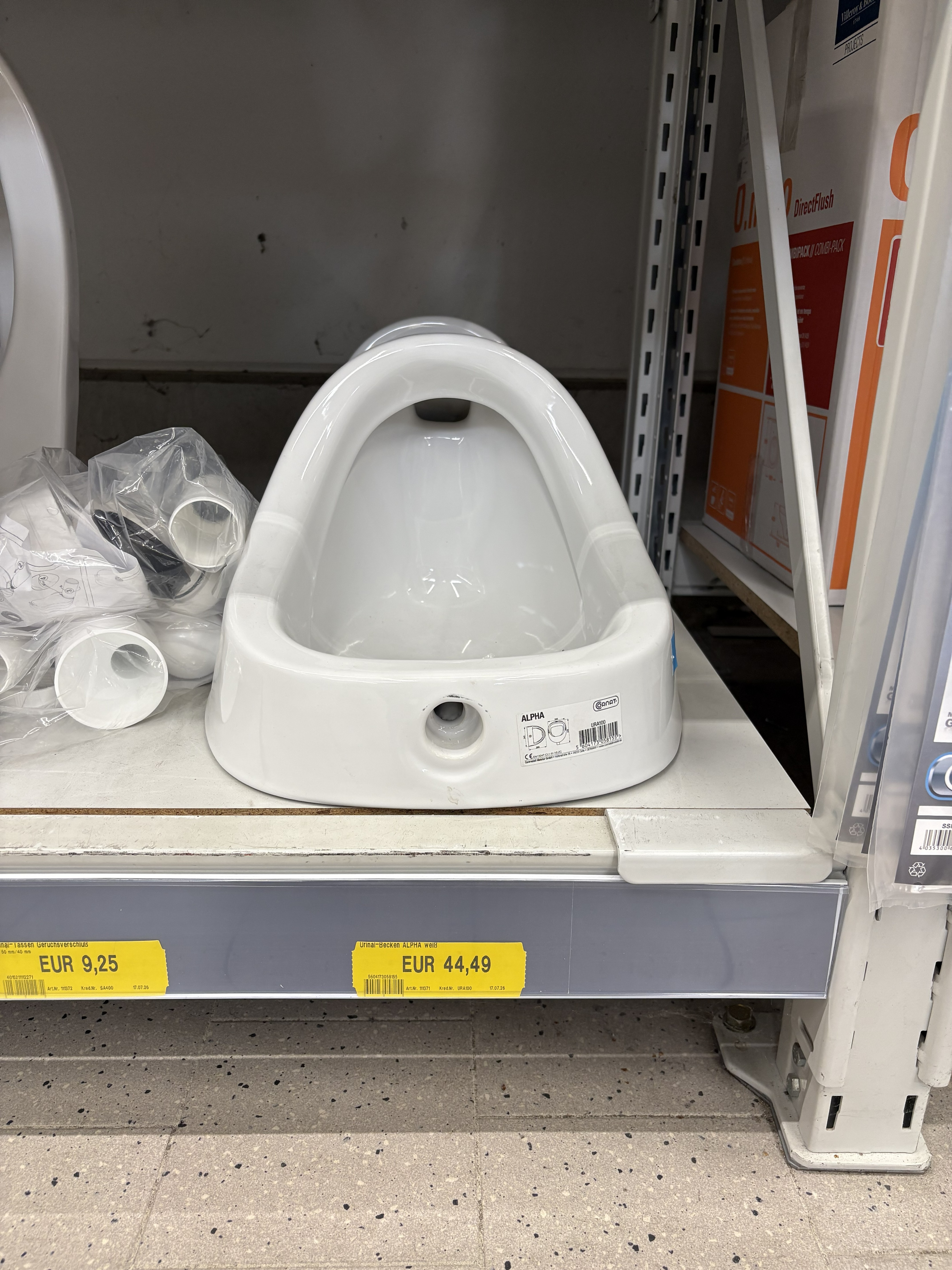 Urinal-Becken Alpha weiß