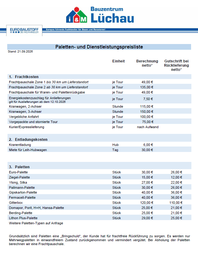 Dienstleistungspreisliste_Luechau_Baustoffe_GmbH_2026_Seite_1