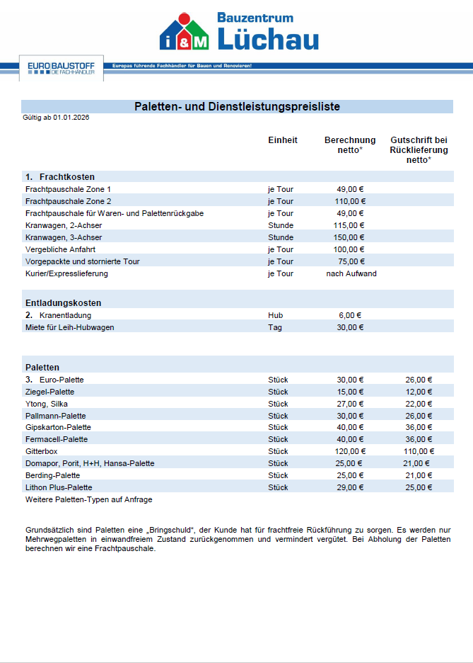 Dienstleistungspreisliste_Luechau_Baustoffe_GmbH_2026_Seite_1