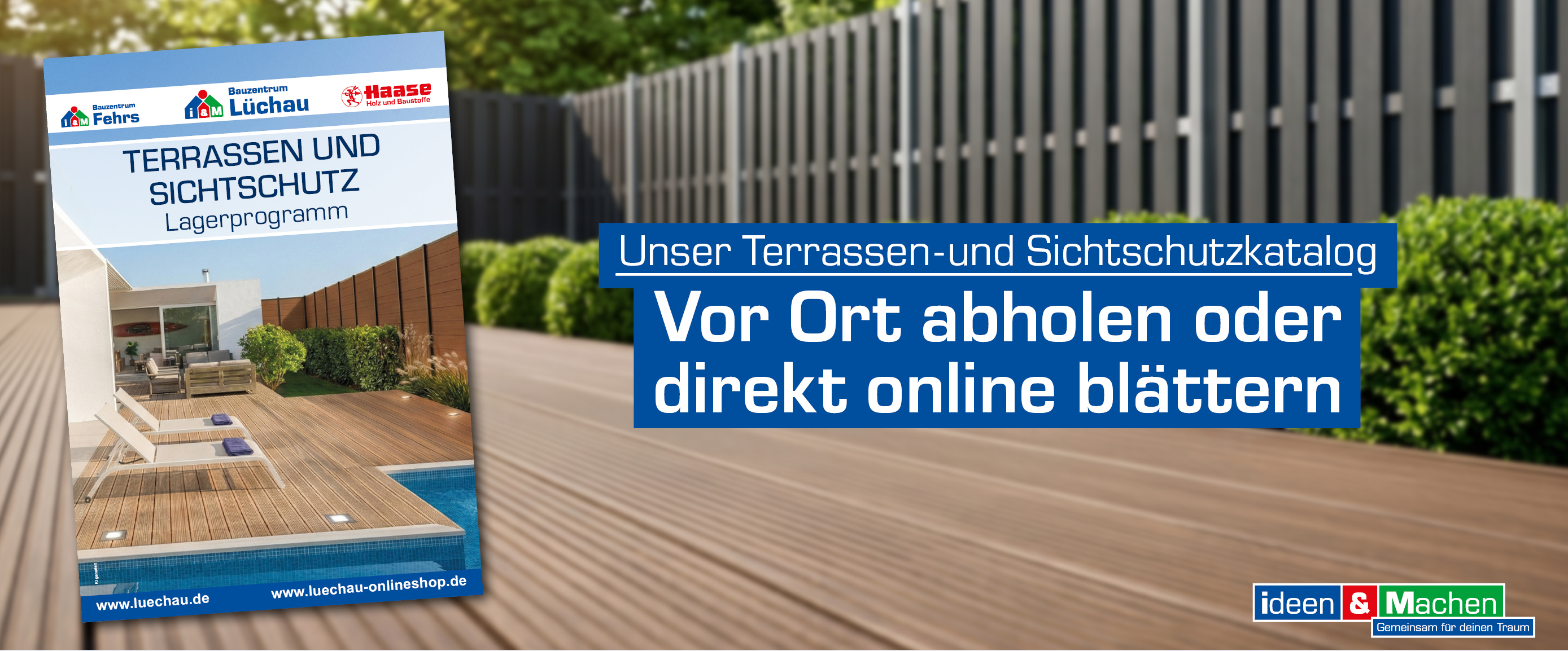 Deckblatt Naturstein-Katalog vom Bauzentrum Lüchau